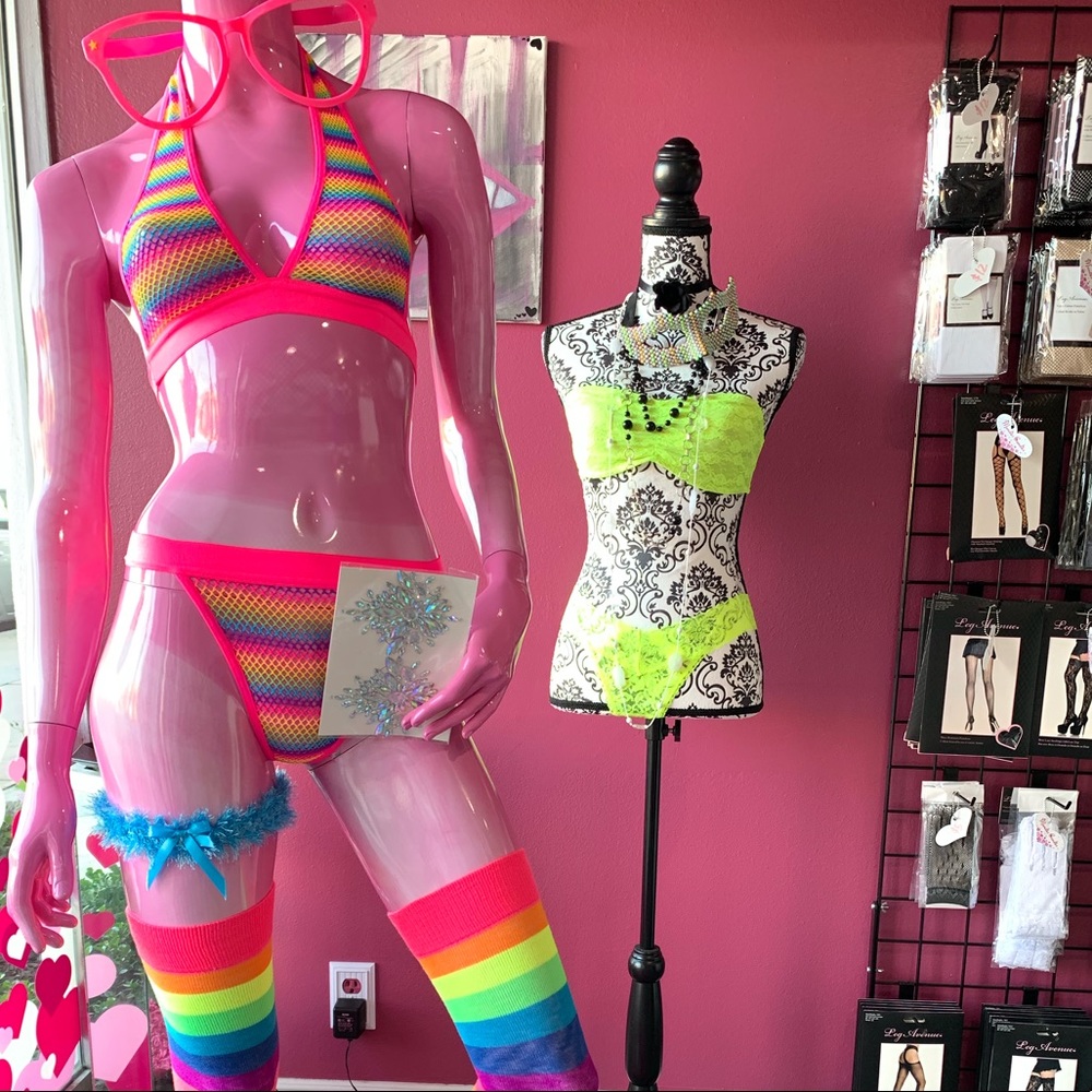 SOLD✨ Rainbow Ravewear Set